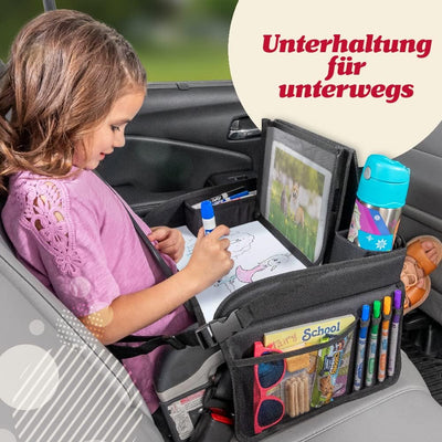 Lusso Gear Reisetisch Auto Kinder mit Schreibtafel | Unverzichtbare Reisebegleiter | Knietablett Kin