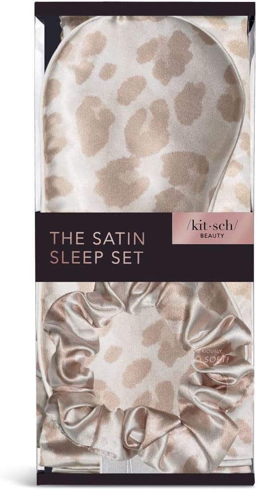 Kitsch Satin-Schlafset Leopard, Leopard