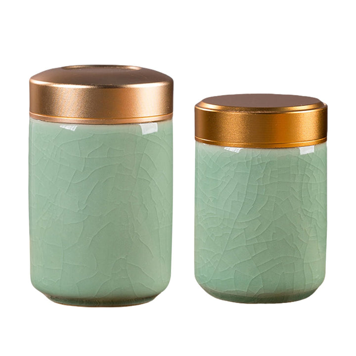 Pasdrucn 2 Stück Kleiner Keramischer Matcha-Behälter, Matcha Set, Keramik Teedose, Tragbarer Aufbewa