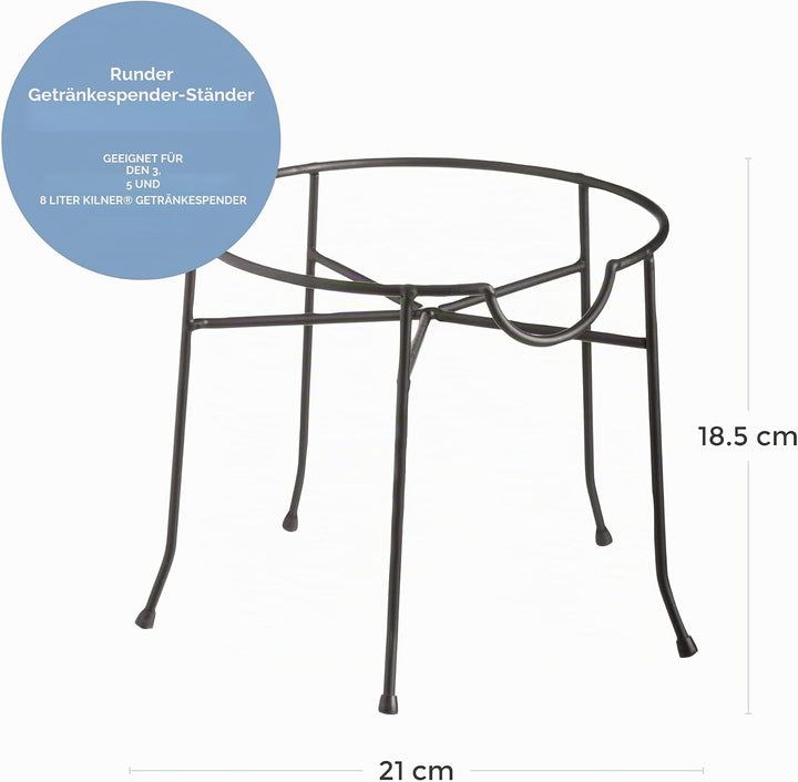 KILNER Getränkespender Ständer für ROUND Getränkespender | Ø 19 cm | Stabiler Stand | Für das komfor