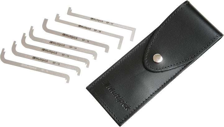 Multipick Profi Schloss Spanner TOK Set 7-teilig mit Echtleder Etui - Wichtiges Elite Dietrich Set u