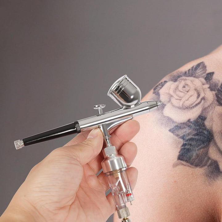 Luftpinsel-Set, Airbrush Set mit Kompressor für Modellbau Nailart Kunstmalerei und DIY Projekte 7cc