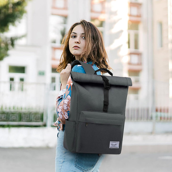 TANTOMI Rucksack Damen Herren, Rucksack Laptop Tasche 15,6 Zoll, Laptop Rucksack Damen Herren weit ö