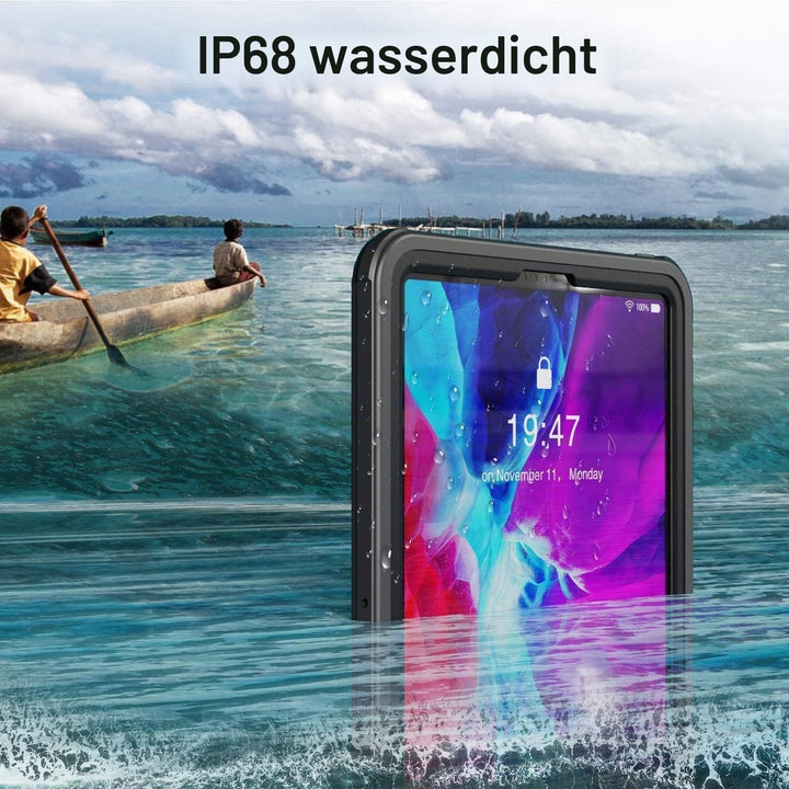 AICase Hülle für IPad Pro 12.9 Zoll 2020 (4.Generation) wasserdichte Hülle,360 Rundum Schutz Transpa