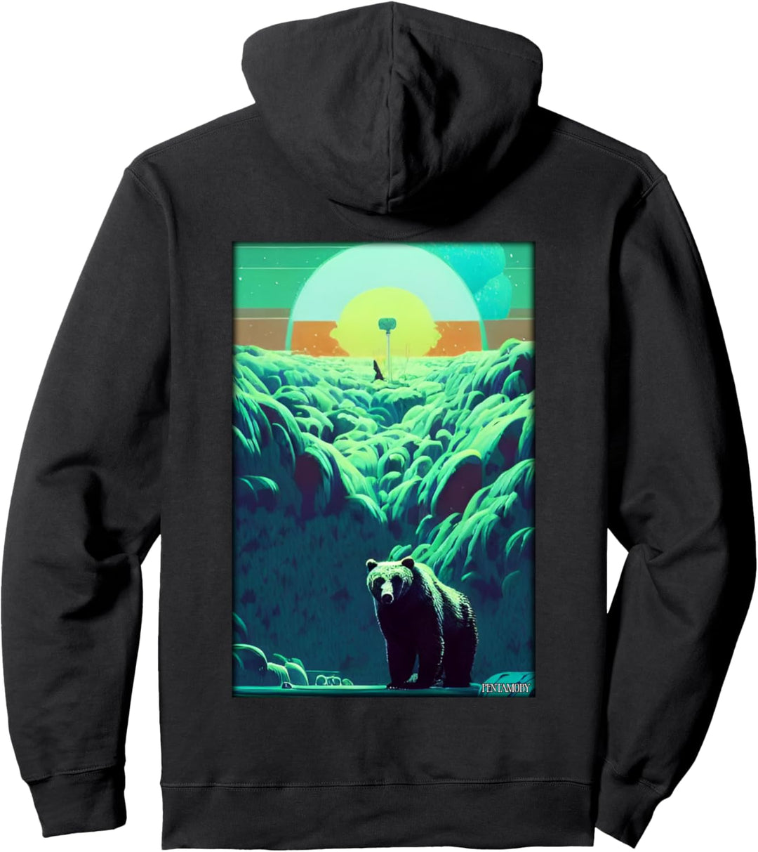 Grizzlybär Braunbär Raubtier Wald Tier Tiermotiv Pullover Hoodie