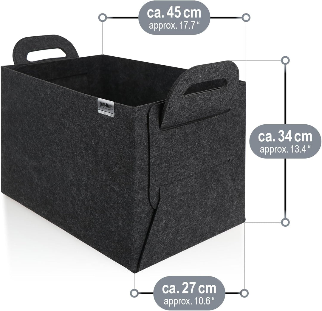 COM-FOUR® Filz-Tasche XXL für den Einkauf - Transporttaschen für Zeitungen, Altpapier und Shopping -