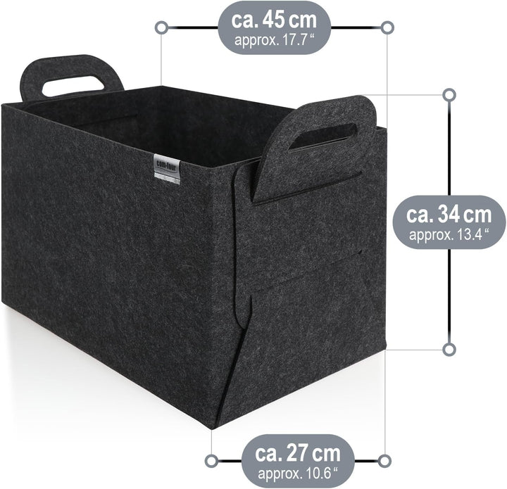 COM-FOUR® Filz-Tasche XXL für den Einkauf - Transporttaschen für Zeitungen, Altpapier und Shopping -