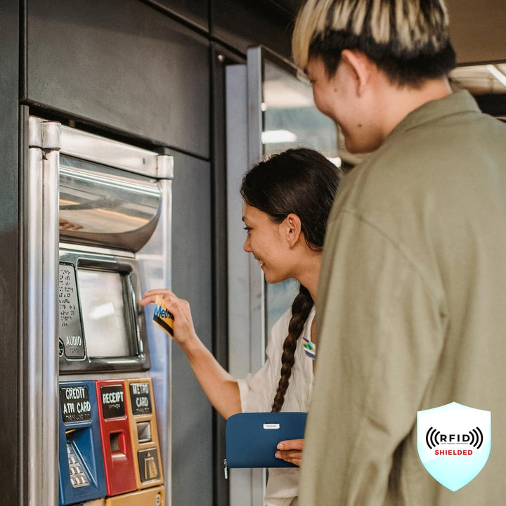 Travelon RFID-blockierende Geldbörse mit einem Reissverschluss, Geldbörse mit RFID-blockierendem Rei