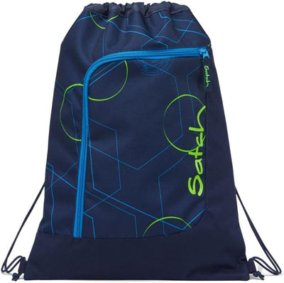 satch Pack Schulrucksack Set 3tlg. mit Schlamperbox und Sportbeutel Blue Tech