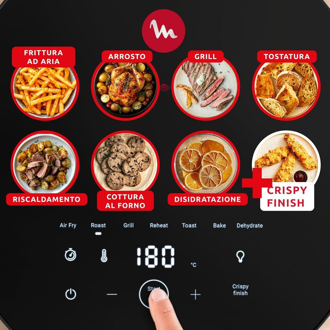 Moulinex Easy Fry Infrared 7L, Air Fryer, exklusive Infrarot-Technologie, schneller, gleichmässiger,