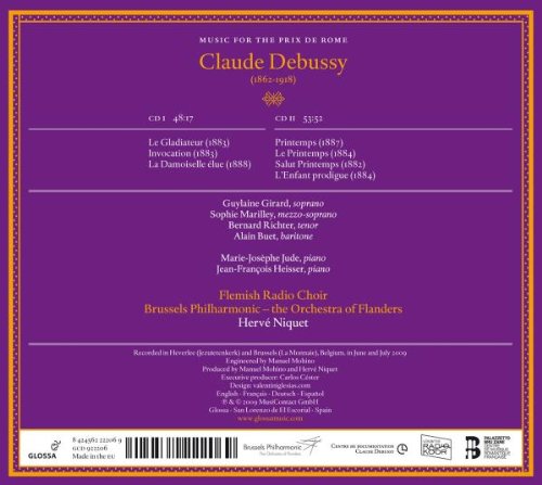 Debussy: Musiques du Prix de Rome, Audio-CD