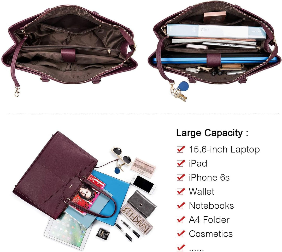 LOVEVOOK Laptoptasche Damen 15,6 Zoll, Handtasche Damen Arbeitstasche Lehrertasche Gross, Wasserdich