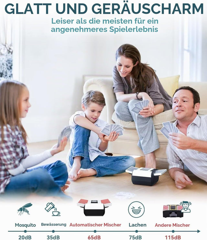 Automatischer Kartenmischmaschine mit Zwei Modi, Wiederaufladbare Kartenmischer Elektrisch für 1–2 K