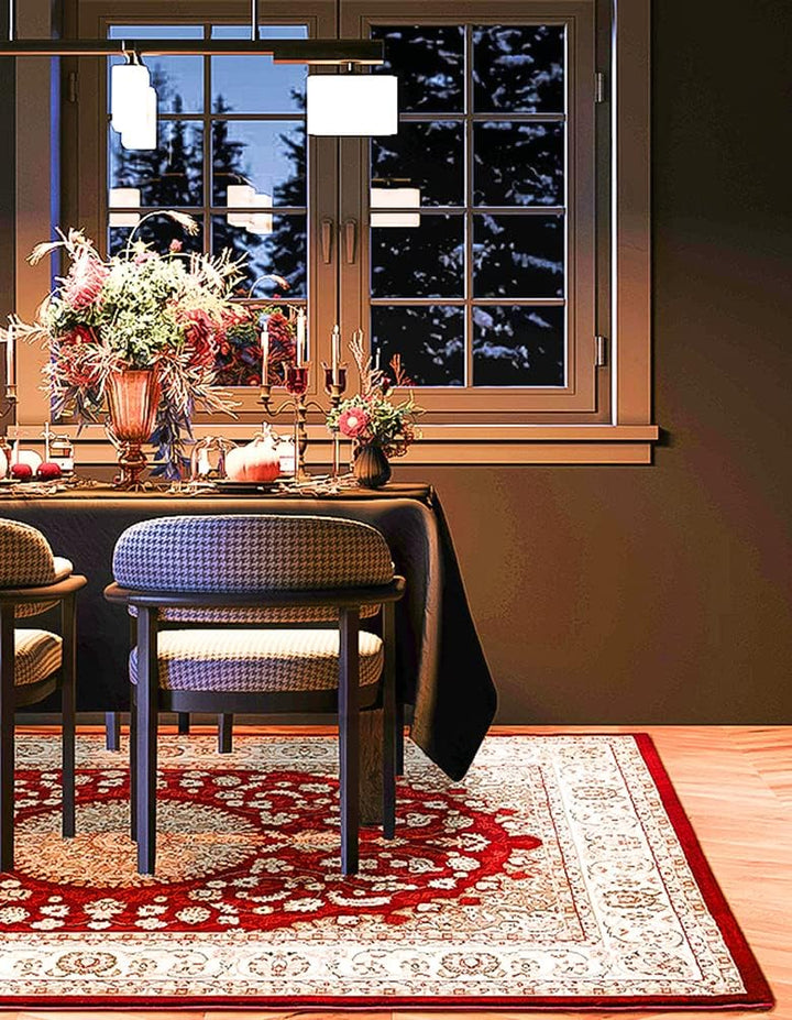 the carpet Elegant orientalischer Teppich Wohnzimmer, weicher & pflegeleichter Kurzflor Wohnzimmerte
