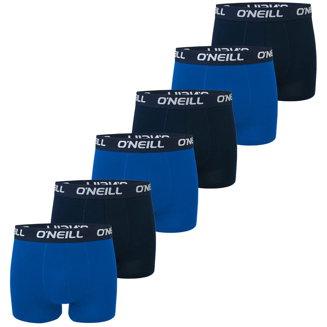 O'Neill Herren Boxershort Uni Sport Boxer S M L XL XXL 95% Baumwolle Unterhose 6er Pack S Cobalt Mar