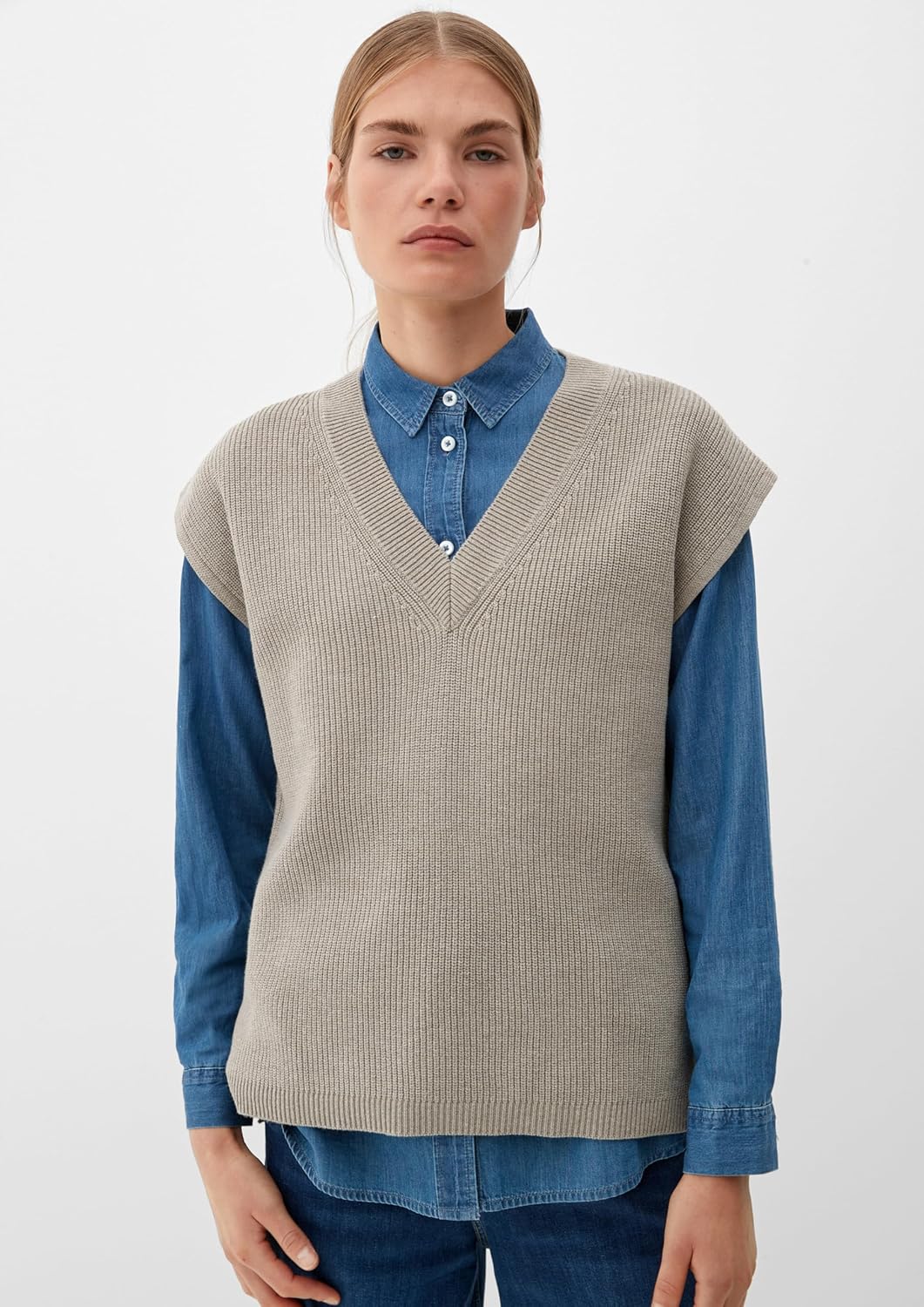 s.Oliver Damen Strickpullunder 42 Braun, 42 Braun