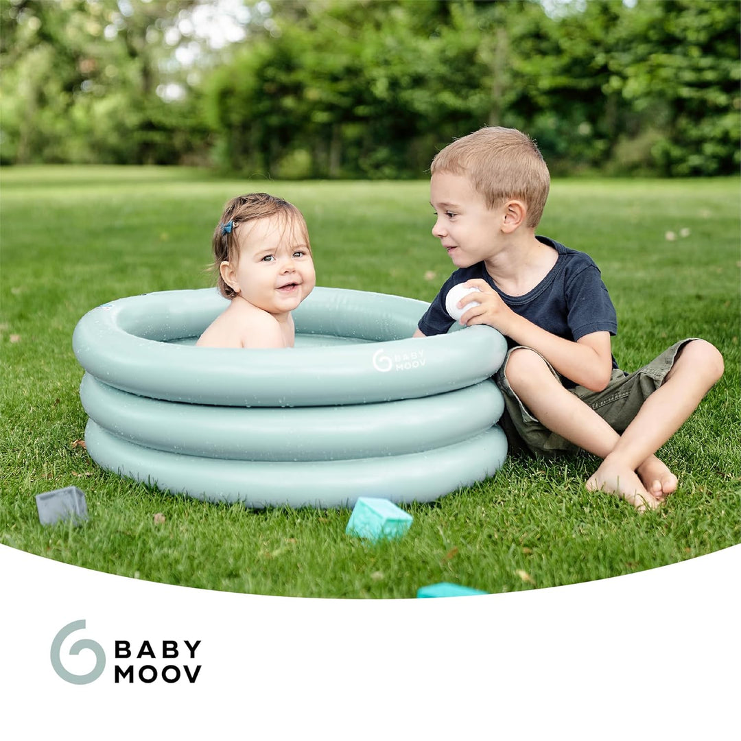 Babymoov Aufblasbare Badewanne Aquadots, mit Einsatz für Neugeborene, 68 x 40cm, als Planschbecken v