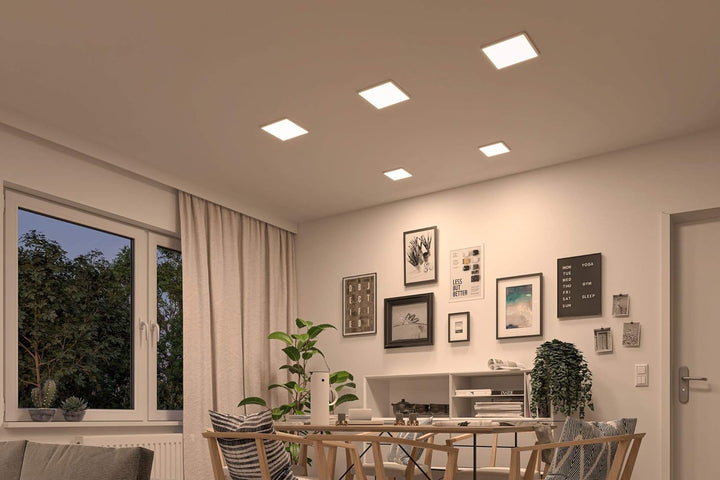 Paulmann 92994 LED Panel Einbauleuchte Areo VariFit IP44 3-Stufen-dimmbar 230x230mm eckig incl. 1x16