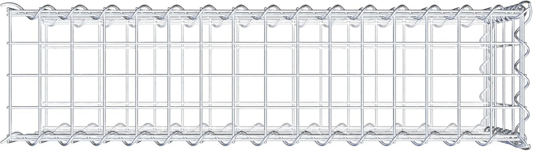 GABIONA - Gabione 80 x 40 x 20 cm - Anbau-Korb Typ 2 (ohne Stirngitter) - Verzinkter Steinkorb mit M