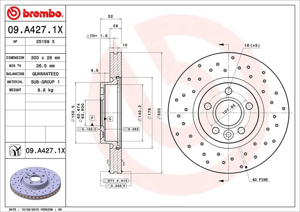 Brembo BX 09.A427.1X FO Galaxy(II)
