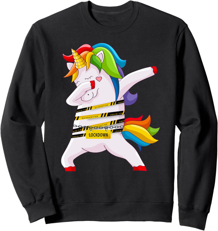Quarantine Dabbing Unicorn Costume Funny Dab Dance Gifts Sweatshirt