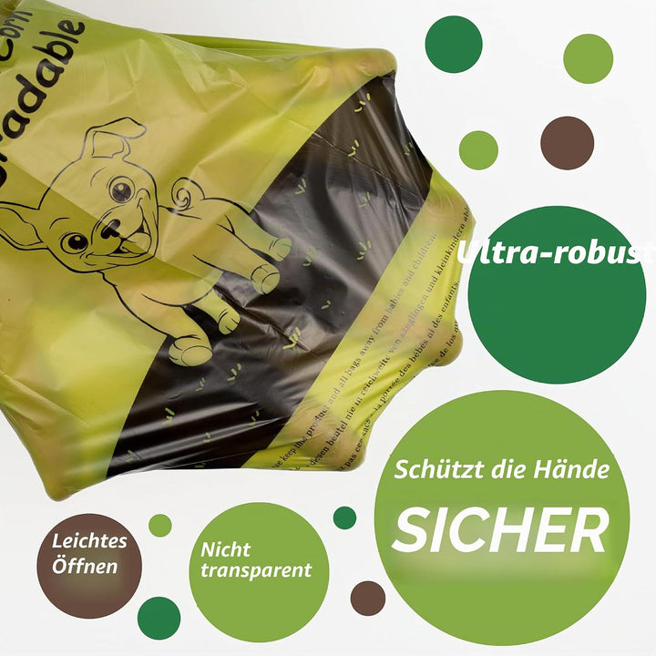 Greener Walker Hundekotbeutel biologisch abbaubare-540 Stück,extra gross,dick und stark,100% tropfsi