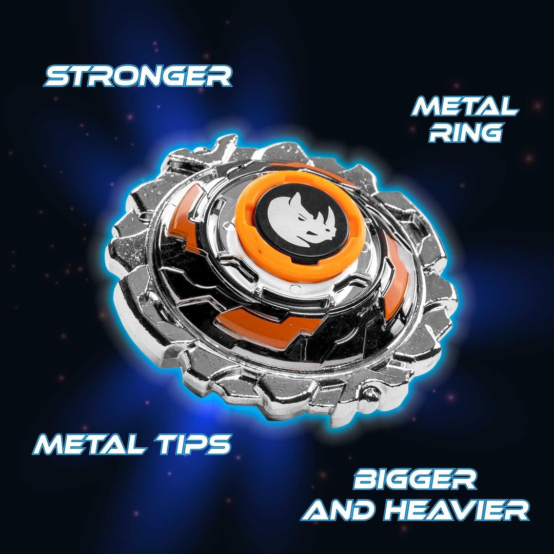 CRAZE BLADE Kampfkreisel - Starter Set Evolution Rhinok - Kreisel Metall sehr robust mit Launcher &