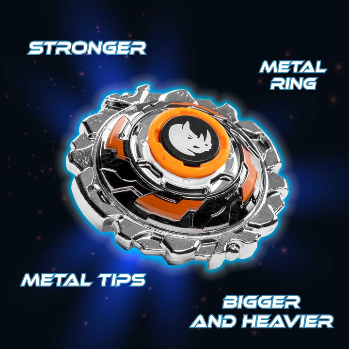 CRAZE BLADE Kampfkreisel - Starter Set Evolution Rhinok - Kreisel Metall sehr robust mit Launcher &