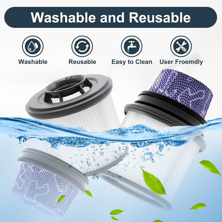 HEPA Filter für Dreame Z20 Z30 Z40 Station Staubsauger, Waschbares Ersatzfilter Zubehör mit 2 Filter