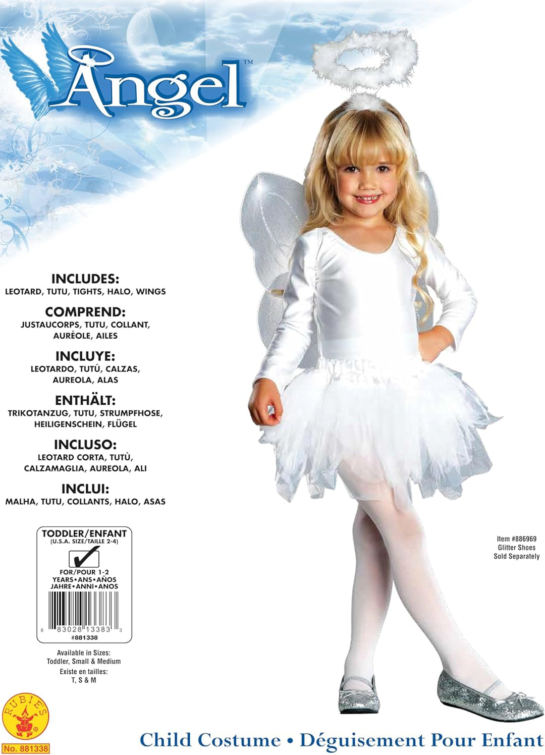 Child's Angel Costume Kit, Medium, M