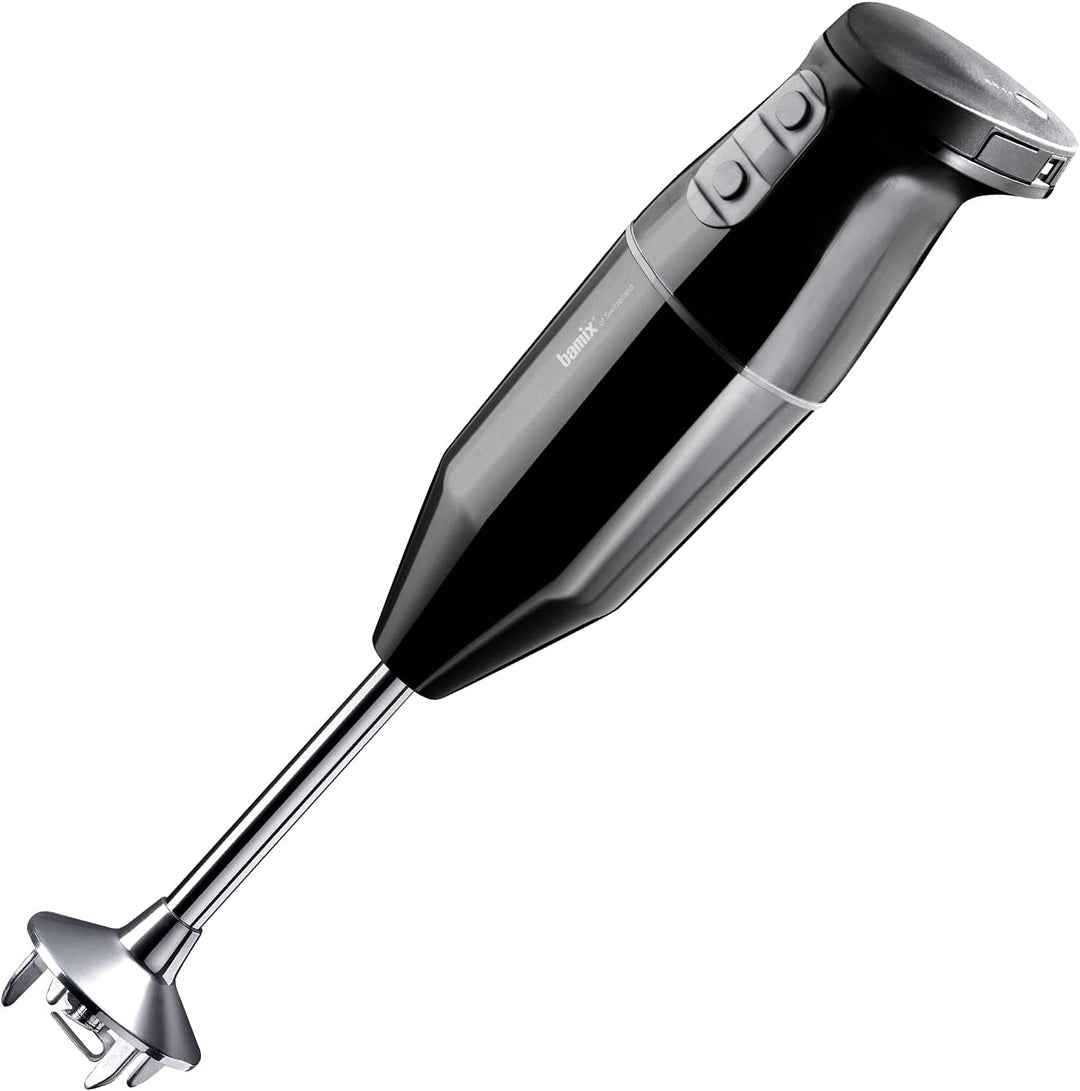 bamix Stabmixer Set cordless kabellos, inkl. Ladestation, Multimesser, Quirl, Schlagscheibe aus Edel