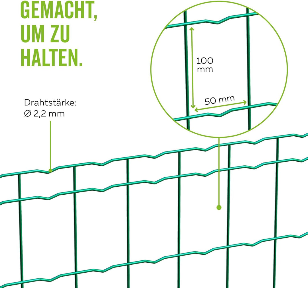 Alberts 611927 Ziergitter Deco | verschiedene Höhen | grün | Höhe 41 cm | Länge 10 m Höhe: 410 mm, H