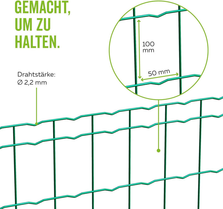 Alberts 611903 Ziergitter Deco | verschiedene Höhen | grün | Höhe 61 cm | Länge 10 m Höhe: 610 mm, H