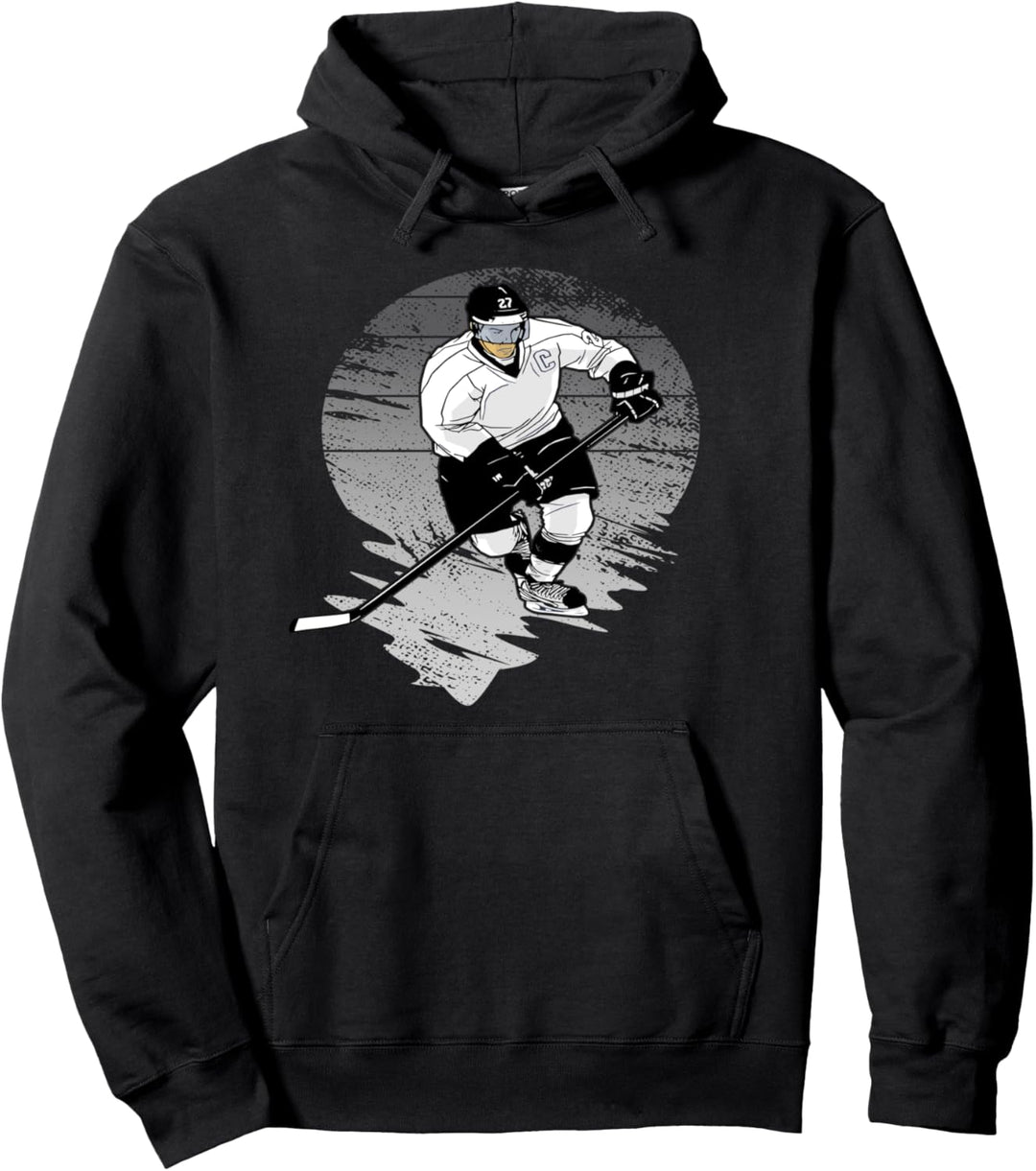 Eishockey Retro Style für Eishockeyspieler Pullover Hoodie