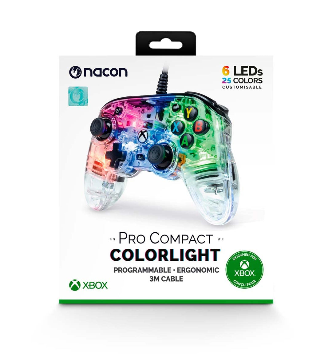 Nacon Pro Compact Controller Edition Colorlight pour Xbox Serie, Xbox One et Windows 10