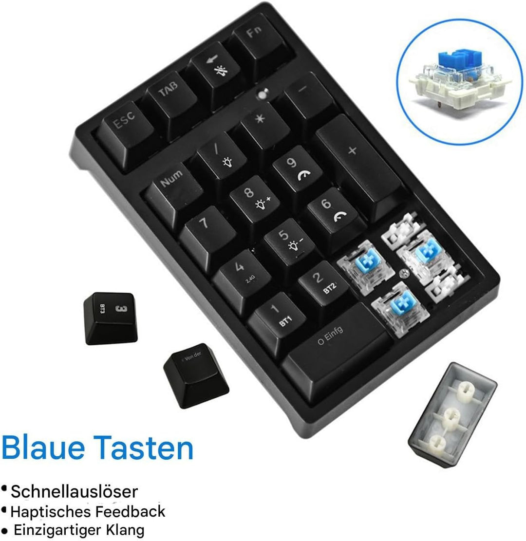 Generisch Zahlenblock | USB Mechanische Kompakte,21 Tasten Nummernblock,Für Laptop Computer, Desktop
