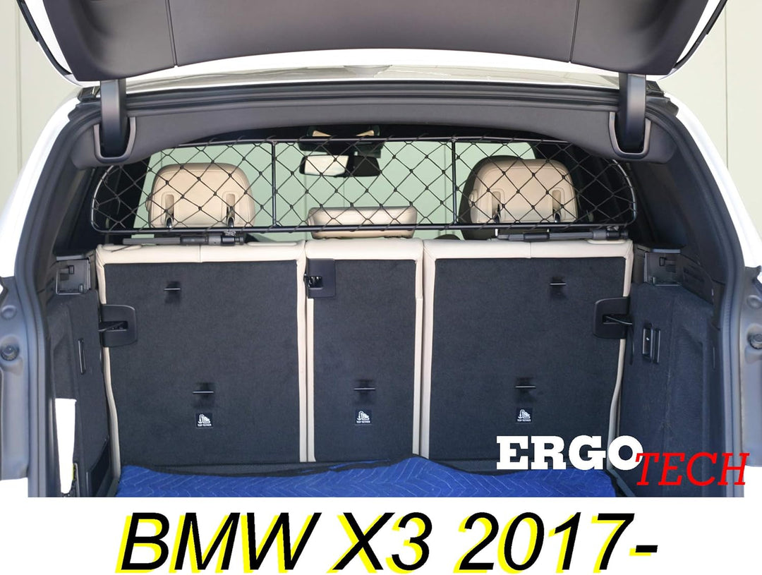 ERGOTECH Trennnetz Trenngitter für BMW X3 (2017-2024), RDA65-XXS24, für Hunde und Gepäck