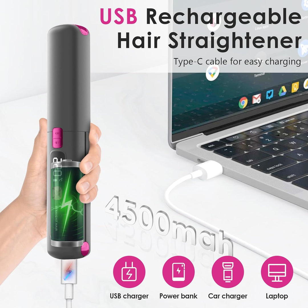 Mini Glätteisen 2 IN 1 Locken & Glätten für Alle Haartypen, Mini Haarglätter für Kurzes Haar, 6 Temp