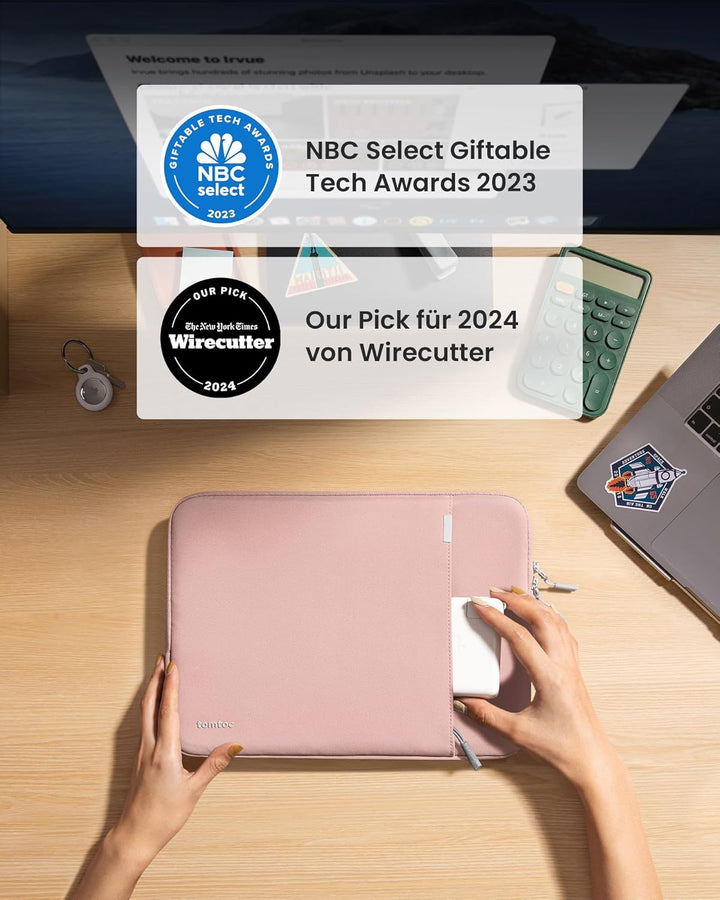 tomtoc 360° Laptop Tasche Hülle für 15-Zoll Neu MacBook Air M5 (2026), M4/A3241 (2025), M3/A3114, M2