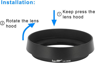 Haoge LH-VM36 Bajonett-Gegenlichtblende aus Metall, rund, kompatibel mit Voigtlander Nokton asphäric