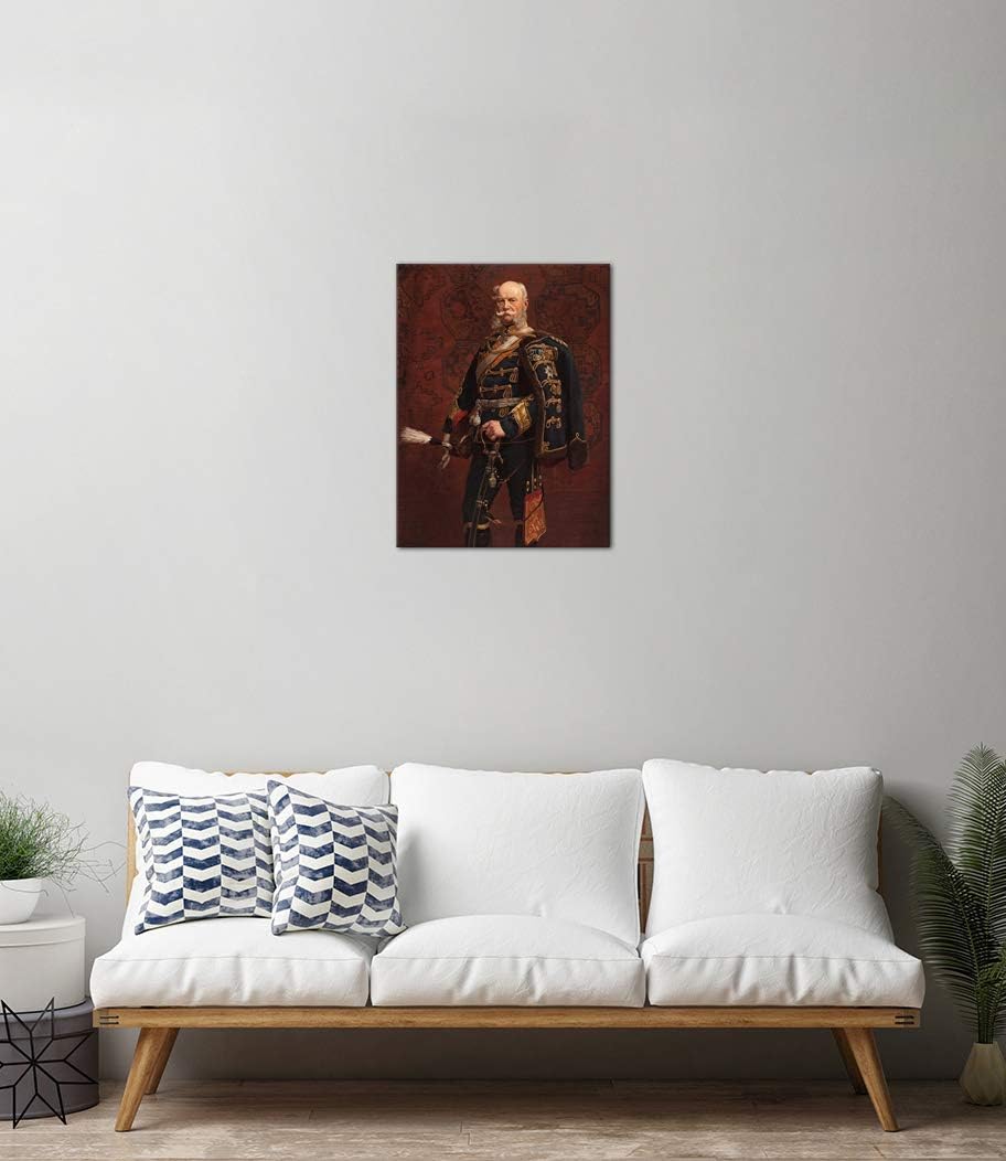 Bilderdepot24 Bild auf Leinwand | Kaiser Wilhelm I. in 60x80 cm als Wandbild | Wand-deko Dekoration