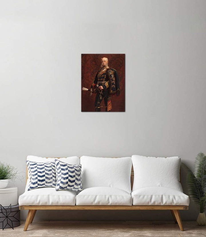 Bilderdepot24 Bild auf Leinwand | Kaiser Wilhelm I. in 60x80 cm als Wandbild | Wand-deko Dekoration