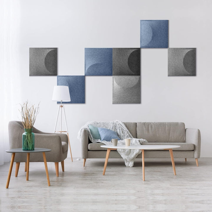 LEVIATAN Akustikplatten 3D | 4 Stück Schallabsorber Schallschutzplatten Akustikpaneele Wand Polyeste