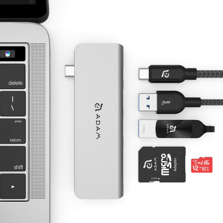 ADAM elements CASA Hub 5E 5-in-1 | Apple MacBook & USB-C Notebooks | grau | AAPADHUB5EGY