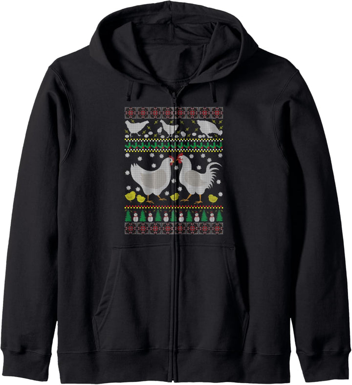 Chicken Ugly Christmas Farm Animal Funny Holiday Xmas Gift Kapuzenjacke