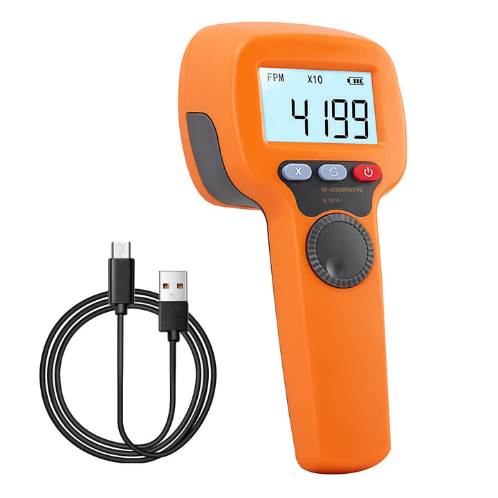 Digitales LED-Stroboskop, Berührungsloses Stroboskop Techometer, das 60–49999 U/min Misst, Handheld-