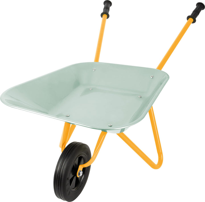 Small Foot Schubkarre „Tiny Garden“ aus Metall, kindgerechtes Outdoor-Spielzeug, Gartenspielzeug für