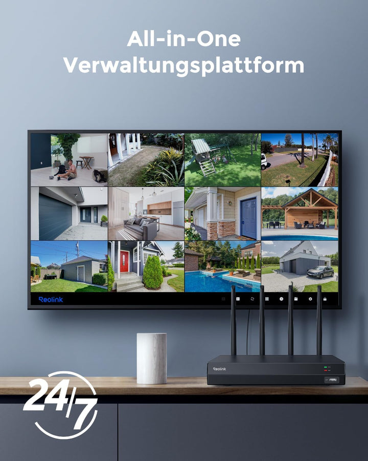 Reolink 4K 8MP Wi-Fi 6 PTZ Überwachungskamera Aussen mit Dual-Objektiv, Auto-Tracking-Zoom, 30m Farb