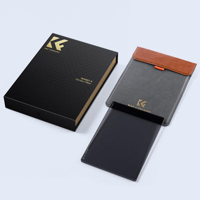 K&F Concept 4 x 5,65" ND4 Filter(2 Blendenstufen),Dicke 4mm Rechteckfilter quadratischer Graufilter