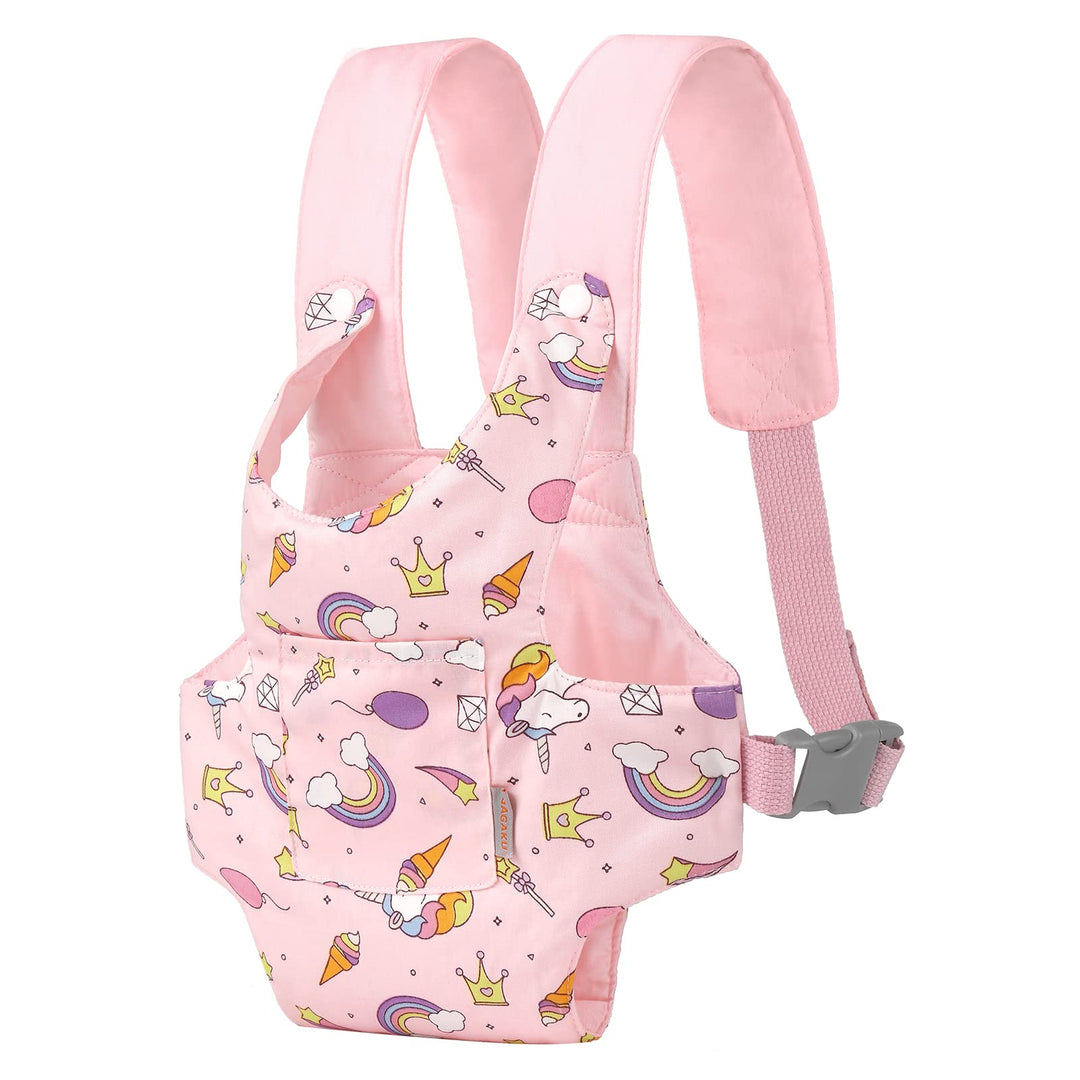 GAGAKU Puppentrage Puppenzubehör Babypuppentrage Kuscheltierträger mit verstellbaren Trägern für Kin